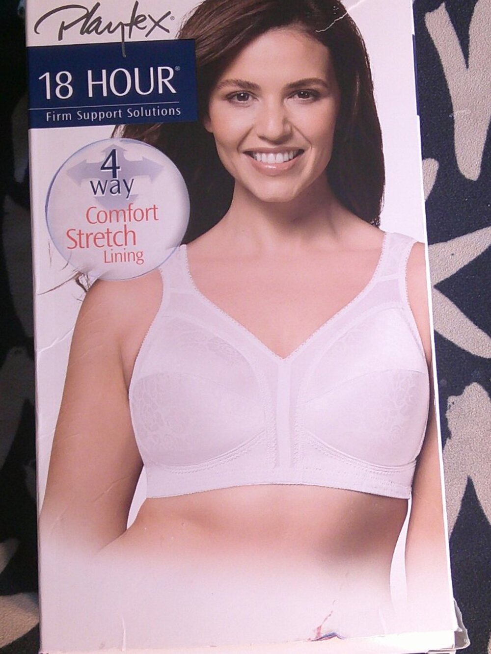 NWT Platyex 18 Hour Firm Support BRA 4-Way Comfort Stretch/Comfort Strap 38D